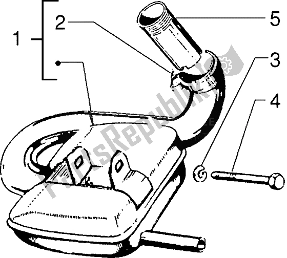 All parts for the Silencer of the Vespa PX 125 E 1992