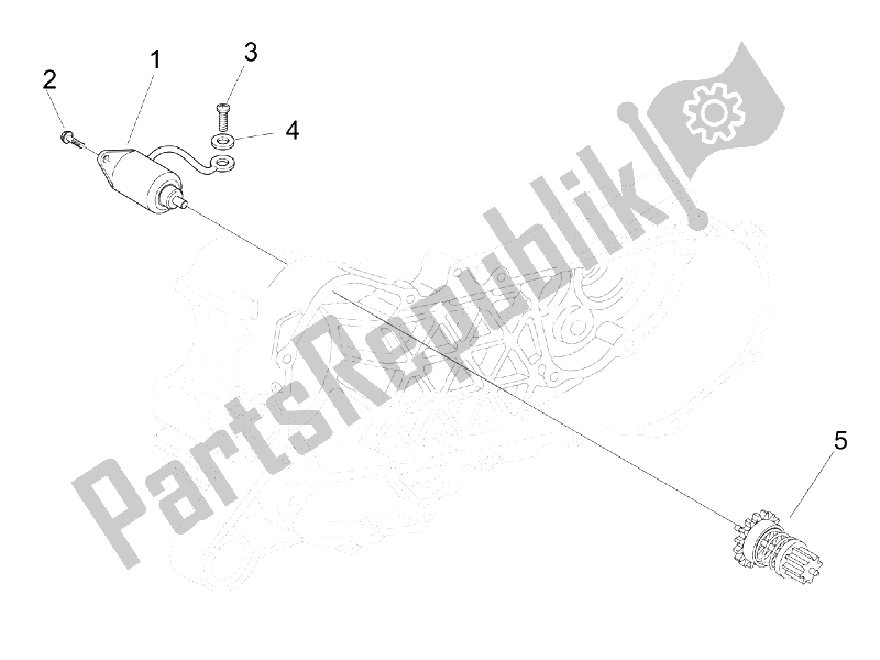 All parts for the Stater - Electric Starter of the Vespa S 125 4T 2V E3 Taiwan 2011