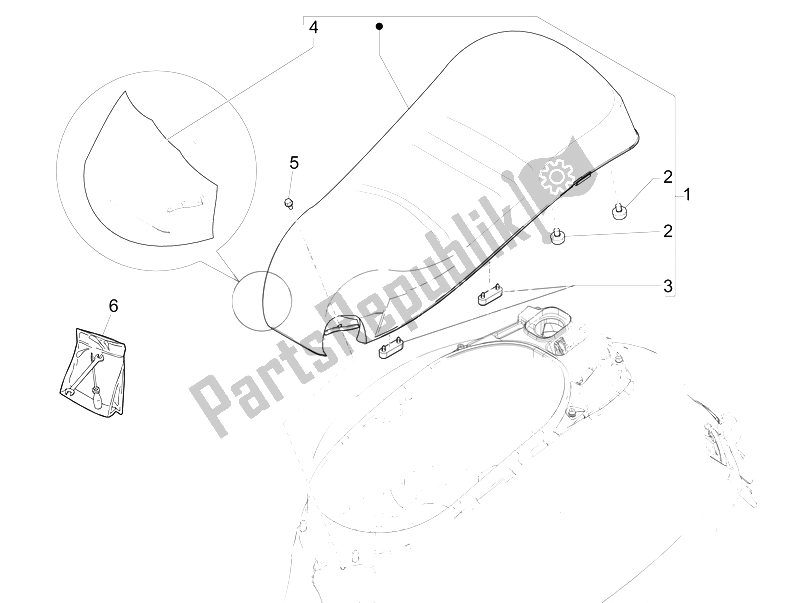 Tutte le parti per il Sella / Sedili del Vespa GTS 300 IE Super ABS USA 2014