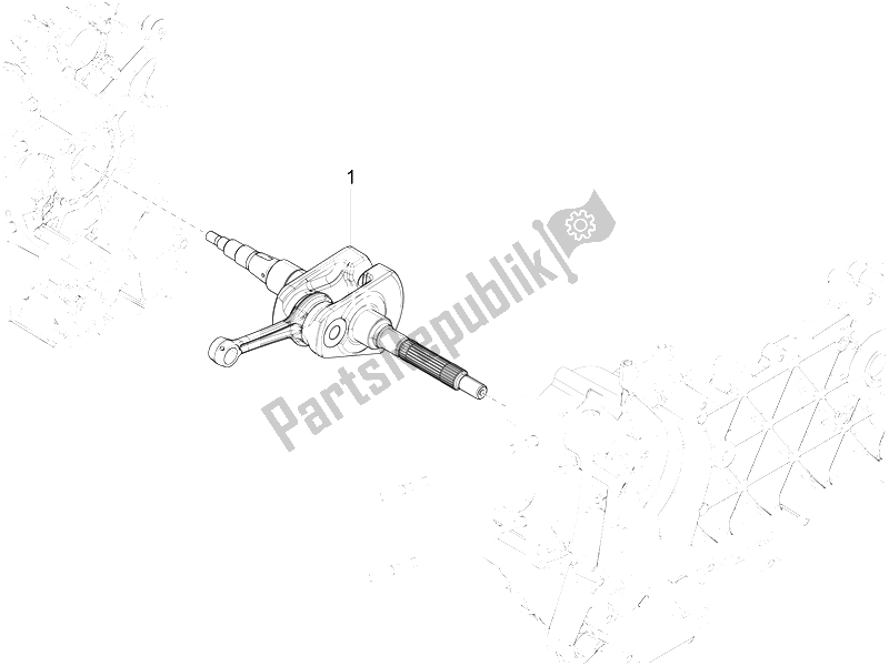 All parts for the Crankshaft of the Vespa 150 Sprint 4T 3V IE Vietnam 2015