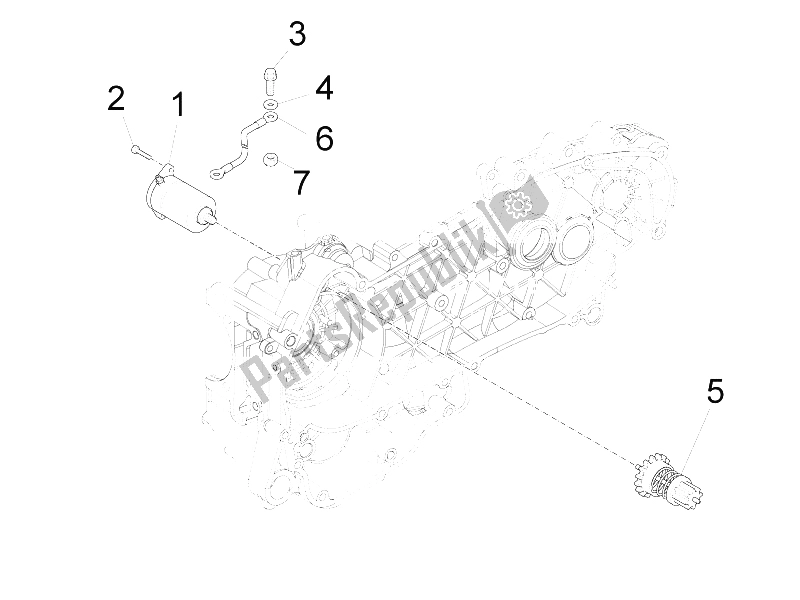 Tutte le parti per il Stater - Avviamento Elettrico del Vespa S 125 4T IE E3 Vietnam 2011