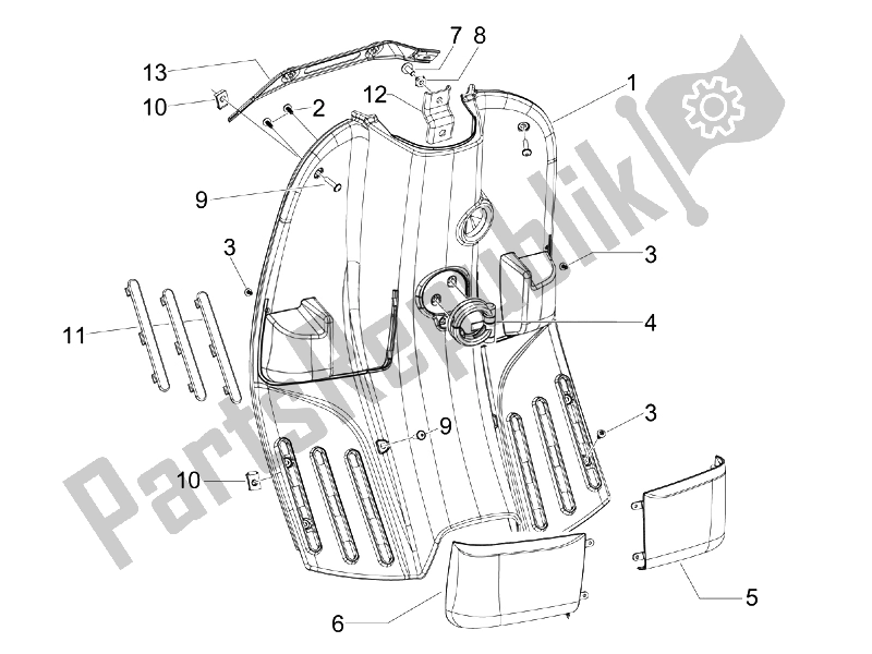 Toutes les pièces pour le Boîte à Gants Avant - Panneau De Protection Des Genoux du Vespa S 125 4T E3 UK 2007