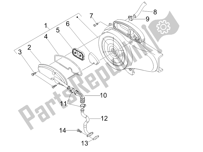 Toutes les pièces pour le Boîte à Air Secondaire du Vespa S 50 4T 2V 25 KMH NL 2010