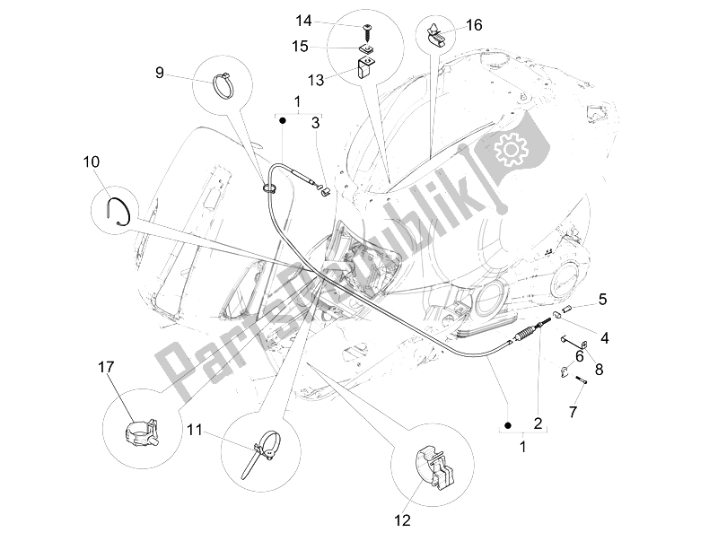 All parts for the Transmissions of the Vespa Vespa Sprint 50 4T 4V EU 2014