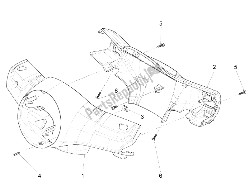 Toutes les pièces pour le Couvertures De Guidon du Vespa LT 150 4T 3V IE 2014