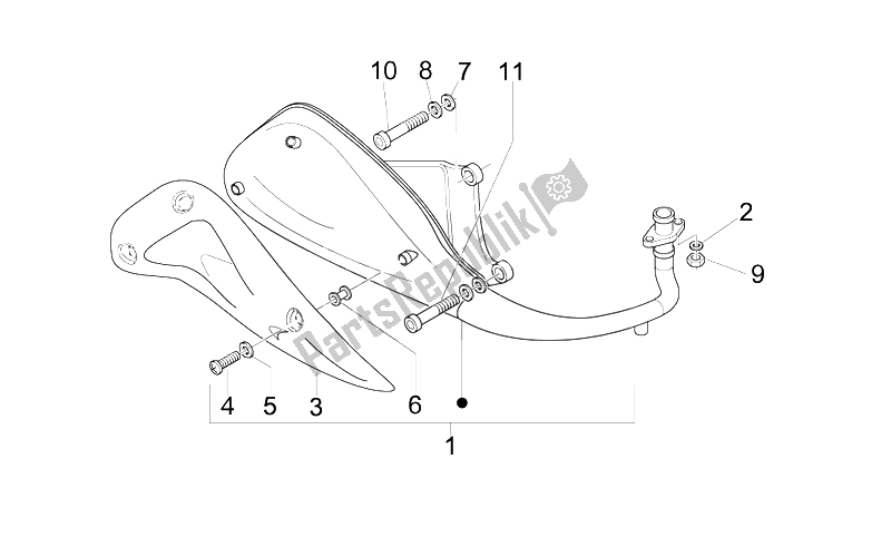 Toutes les pièces pour le Silencieux du Vespa LX 150 4T E3 2009