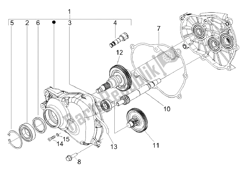 Toutes les pièces pour le Unité De Réduction du Vespa LX 125 4T IE E3 Vietnam 2011