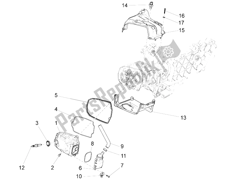 Toutes les pièces pour le Le Couvre-culasse du Vespa LX 125 4T 3V IE Vietnam 2012