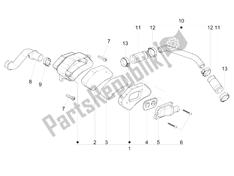 Toutes les pièces pour le Boîte à Air Secondaire du Vespa LX 50 2T D 2005