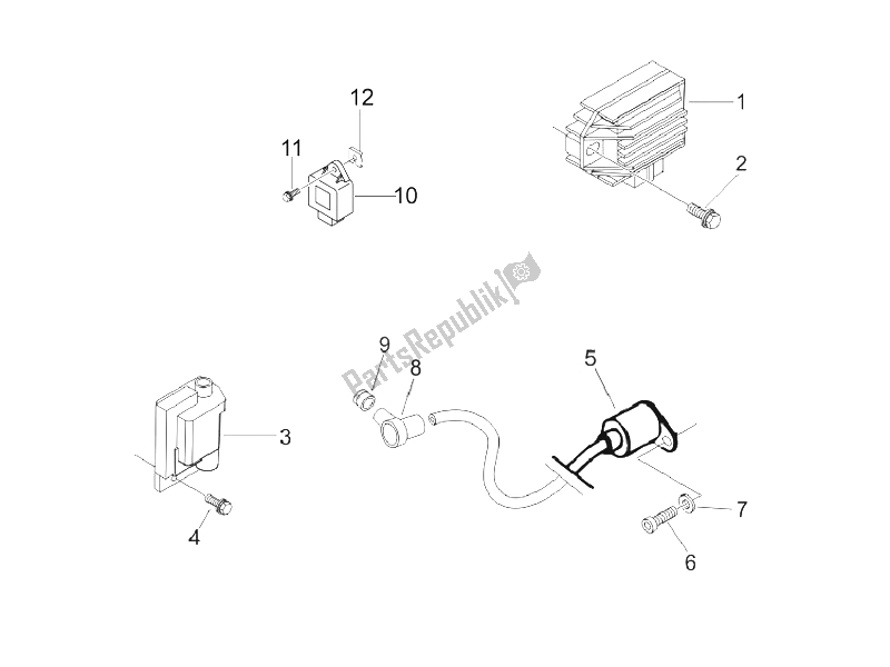 Toutes les pièces pour le Régulateurs De Tension - Unités De Commande électronique (ecu) - H. T. Bobine du Vespa LX 125 4T E3 2006