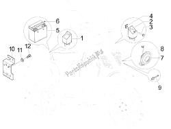 interruttori del telecomando - batteria - avvisatore acustico