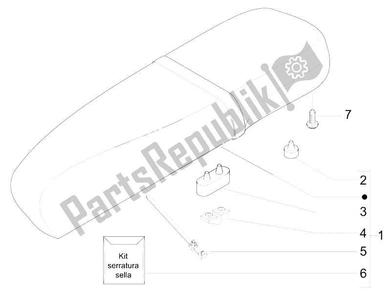 Toutes les pièces pour le Selle / Sièges du Vespa LX 150 4T USA 2009