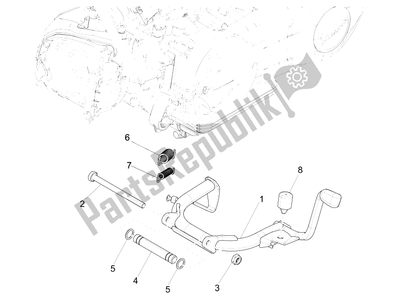 Toutes les pièces pour le Des Stands du Vespa Sprint 50 4T 2V 25 KMH B NL 2014