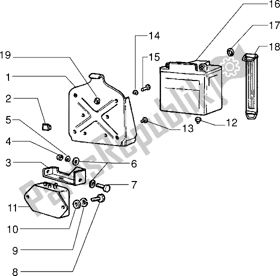 All parts for the Battery-vltage Regulator of the Vespa PX 125 E 1992