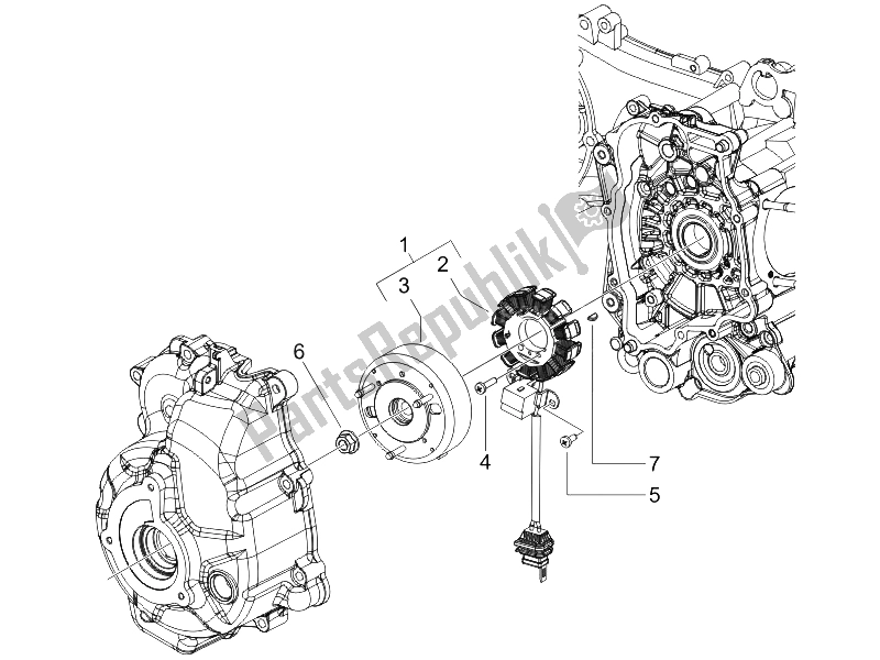 Toutes les pièces pour le Volant Magnéto du Vespa Granturismo 125 L E3 2006