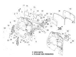 Front glove-box - Knee-guard panel