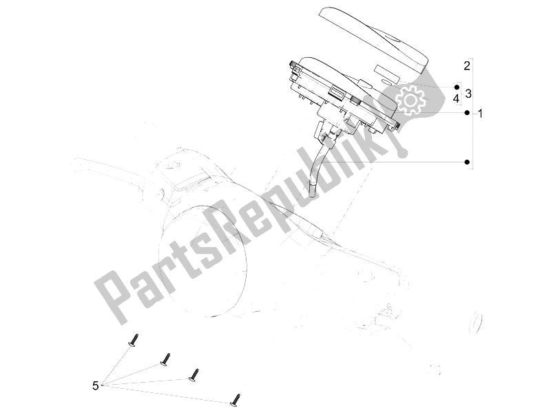 Tutte le parti per il Quadro Strumenti-quadro Comandi del Vespa LX 150 4T 3V IE 2012