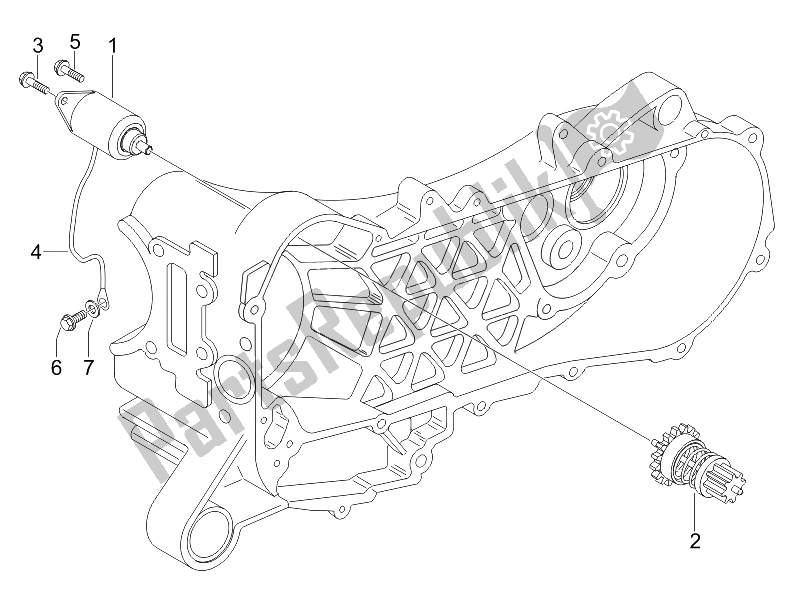 All parts for the Stater - Electric Starter of the Vespa Granturismo 125 L Potenziato 2005