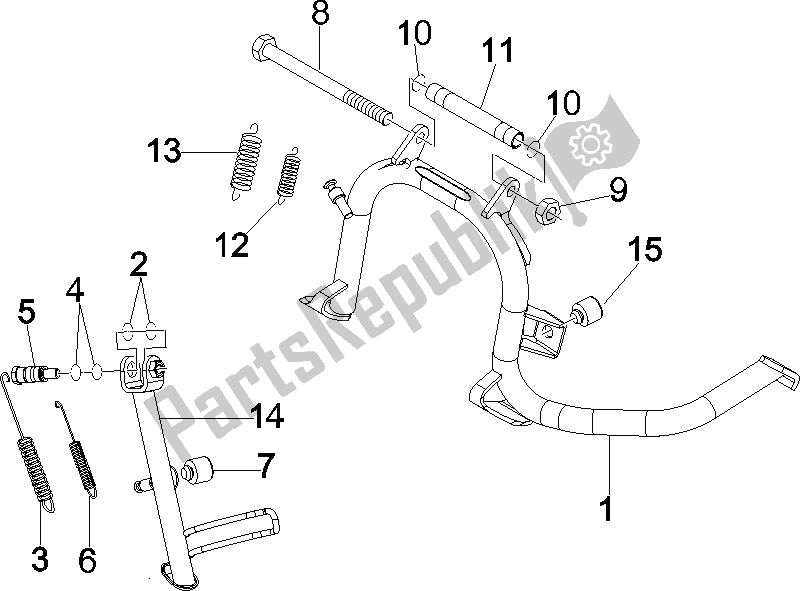 Todas las partes para Soporte / S de Vespa GTV 250 IE UK 2006