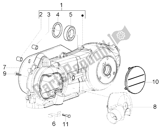 Toutes les pièces pour le Refroidissement Du Carter du Vespa LX 125 2005