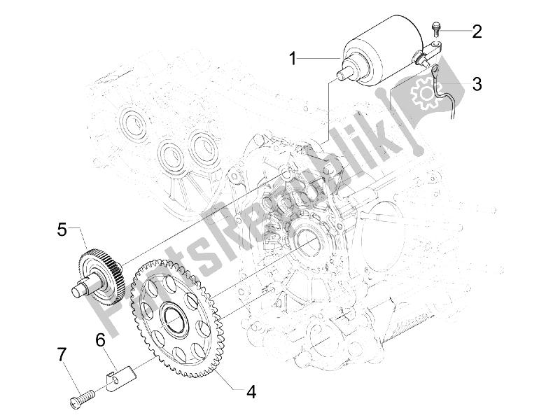 Toutes les pièces pour le Stater - Démarreur électrique du Vespa GTS 250 IE Super USA 2008