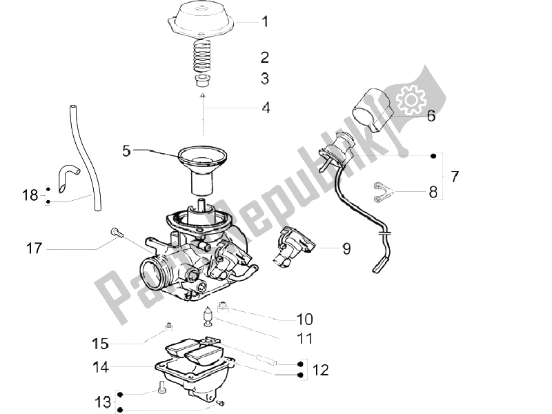 Toutes les pièces pour le Composants Du Carburateur du Vespa LX 150 4T E3 2009