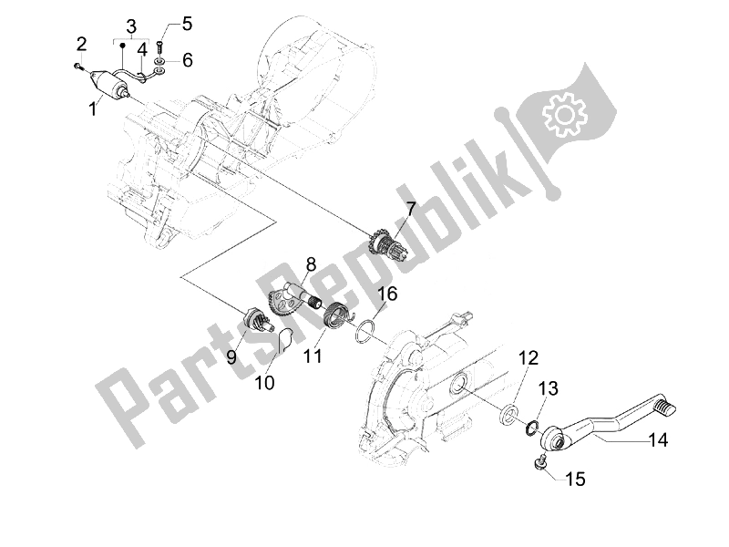 Todas las partes para Stater - Arranque Eléctrico de Vespa Vespa Primavera 50 4T 4V EU 2014