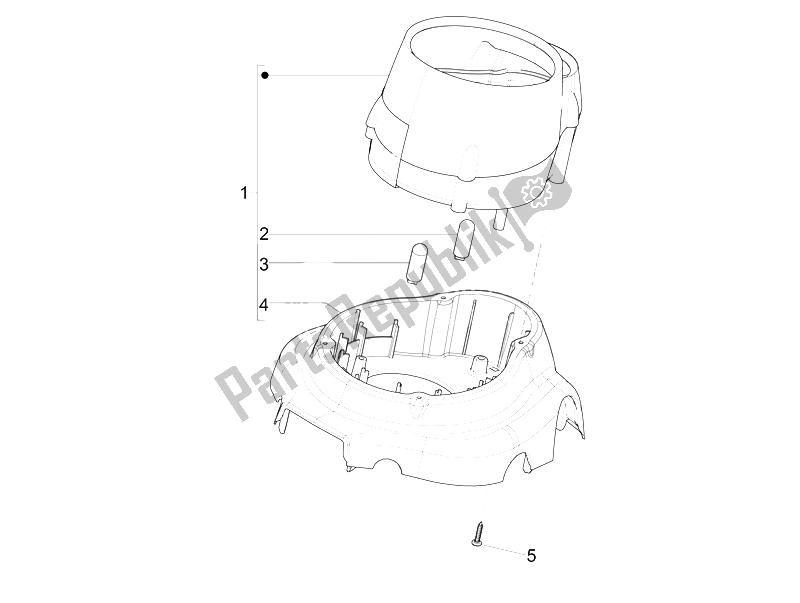 Todas las partes para Tablero Combinado De Medidor de Vespa LXV 150 USA 2011