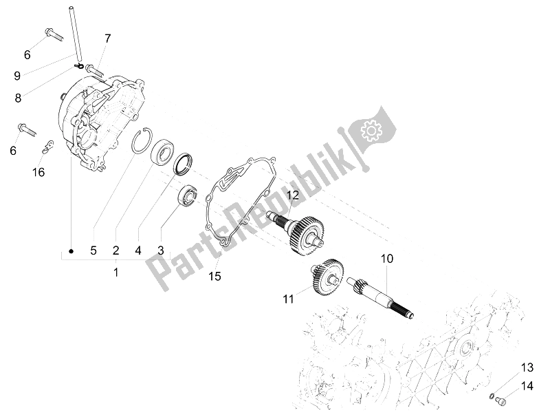 Toutes les pièces pour le Unité De Réduction du Vespa Vespa 946 150 4T 3V ABS Armani Asia 2015