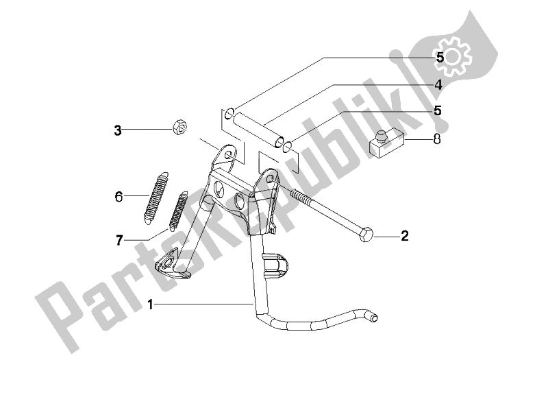 Todas as partes de Suporte / S do Vespa LX 125 4T E3 2009