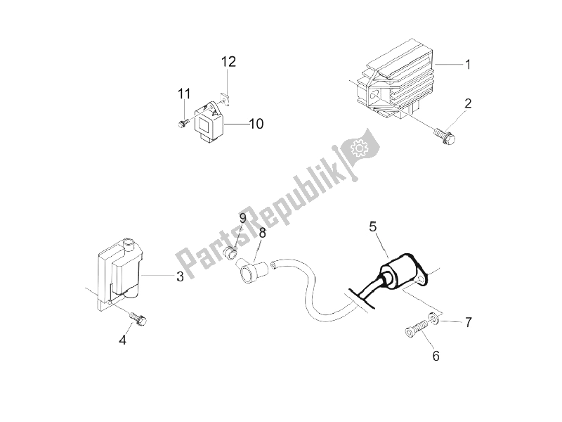 Toutes les pièces pour le Régulateurs De Tension - Unités De Commande électronique (ecu) - H. T. Bobine du Vespa LX 150 4T E3 2009