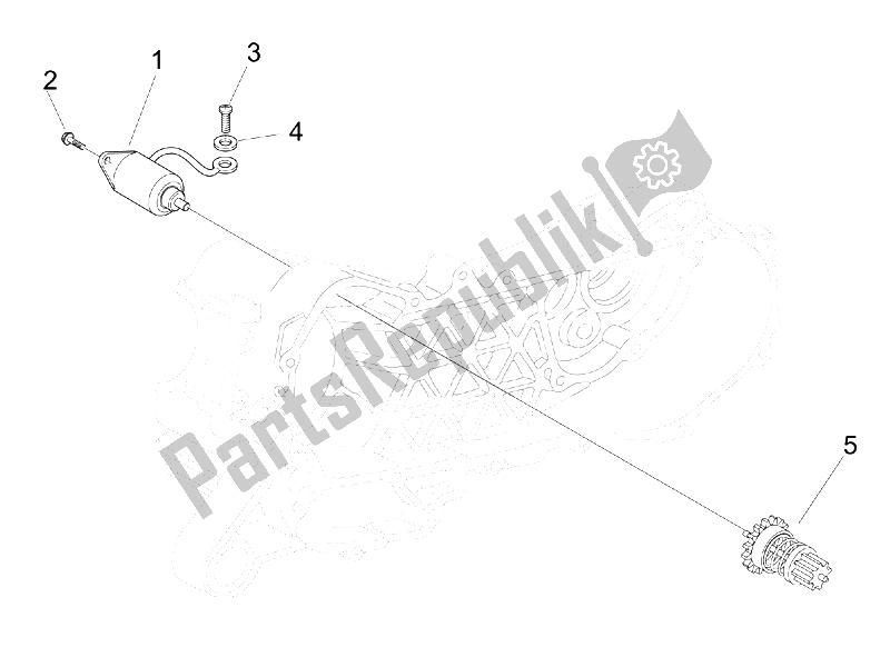 Toutes les pièces pour le Stater - Démarreur électrique du Vespa LX 150 4T USA 2009