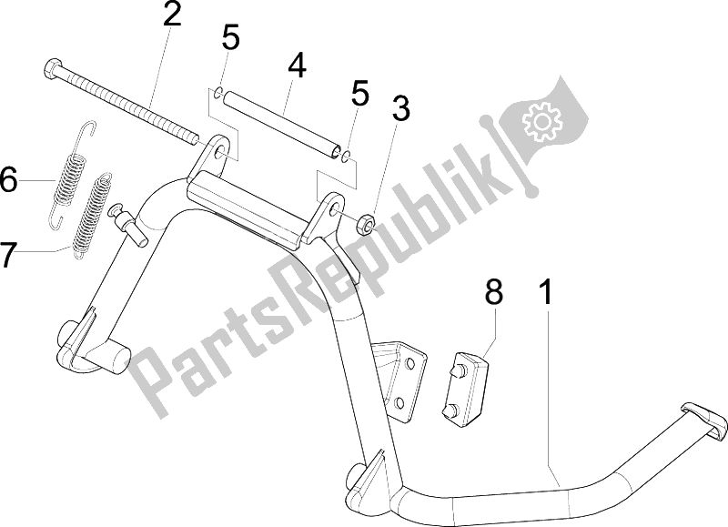 Toutes les pièces pour le Des Stands du Vespa GTS 300 IE Super USA 2009