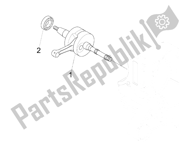 Toutes les pièces pour le Vilebrequin du Vespa LX 50 4T 2V 25 KMH Touring NL 2011