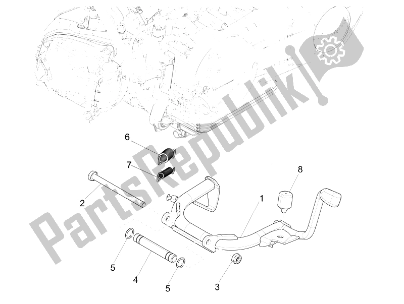 Tutte le parti per il Stand / S del Vespa Sprint 50 4T 4V Emea 2014