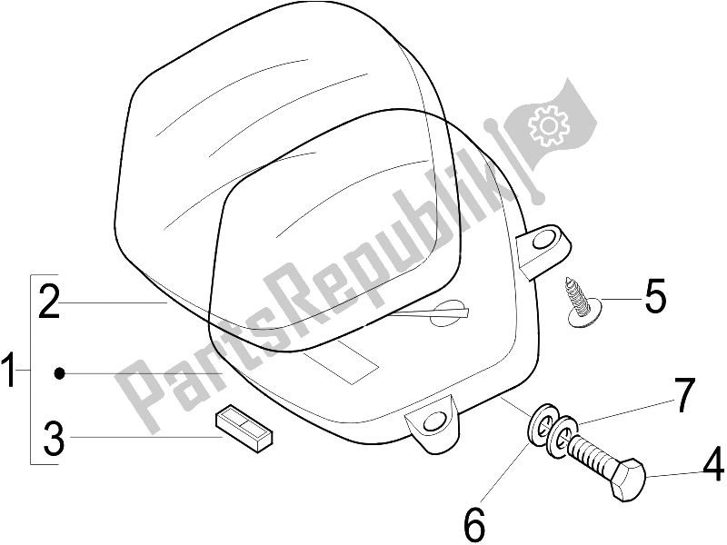 Toutes les pièces pour le Tableau De Bord Combiné du Vespa LX 50 4T USA 2006