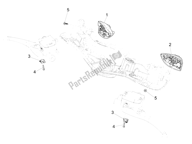 Tutte le parti per il Selettori - Interruttori - Pulsanti del Vespa 946 125 2014