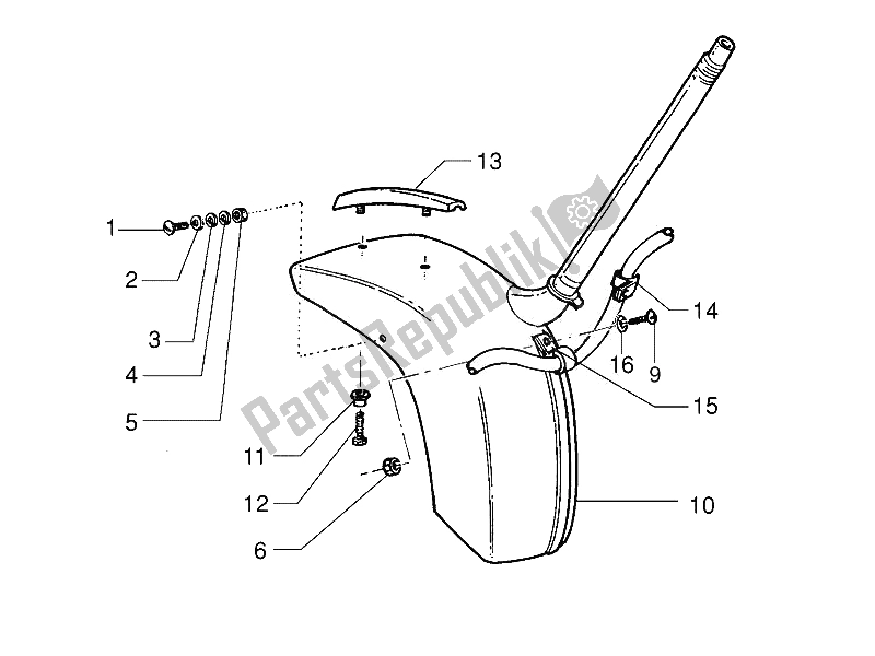 Toutes les pièces pour le Logement De Roue - Garde-boue du Vespa Vespa PX 125 EU Asia 2011