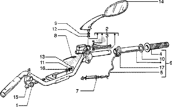 Tutte le parti per il Componenti Manubrio (2) del Vespa ET2 50 1997