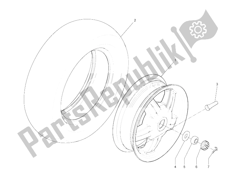 Toutes les pièces pour le Roue Arrière du Vespa S 150 4T IE College USA 2009