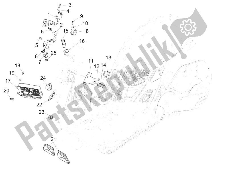 Tutte le parti per il Regolatori Di Tensione - Centraline Elettroniche (ecu) - H. T. Bobina del Vespa Vespa GTS 150 4T E4 ABS EU 2016