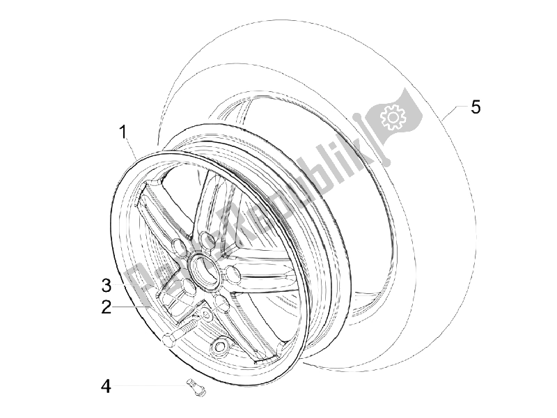 Tutte le parti per il Ruota Anteriore del Vespa S 125 4T Vietnam 2009