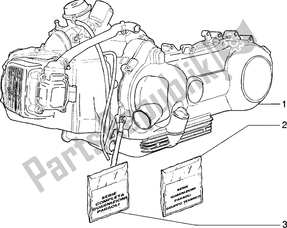 Alle onderdelen voor de Motor van de Vespa LX 125 2005