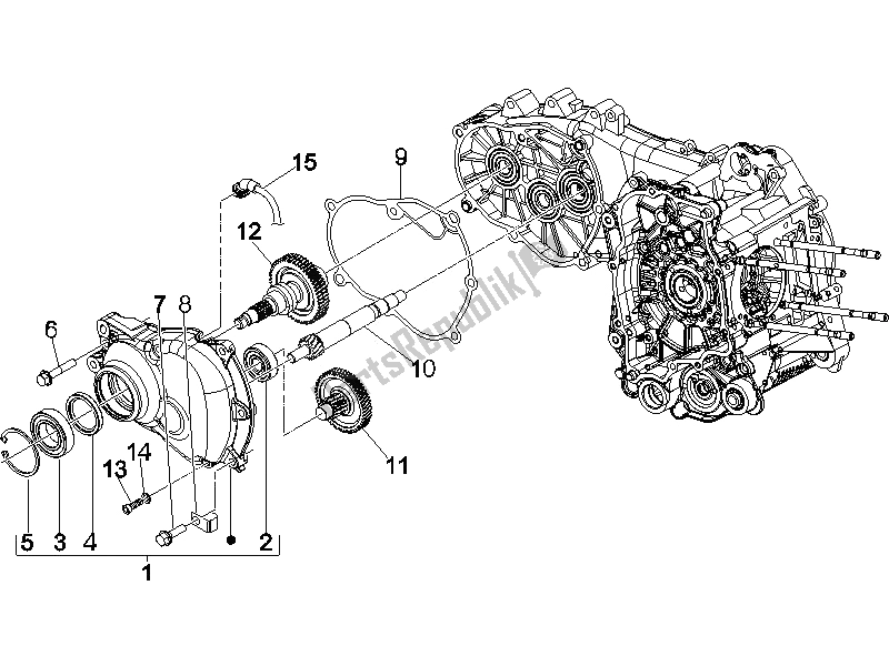 Todas las partes para Unidad De Reducción de Vespa GTV 250 IE 2006