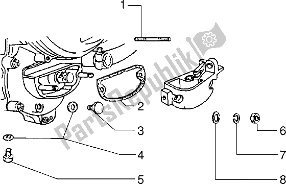 Todas las partes para Sujetadores Del Selector De Marchas de Vespa PX 200 E 1985