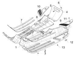 Central cover - Footrests