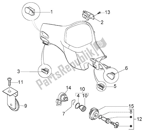 Toutes les pièces pour le Appareil électrique du Vespa LX 50 4T 2005