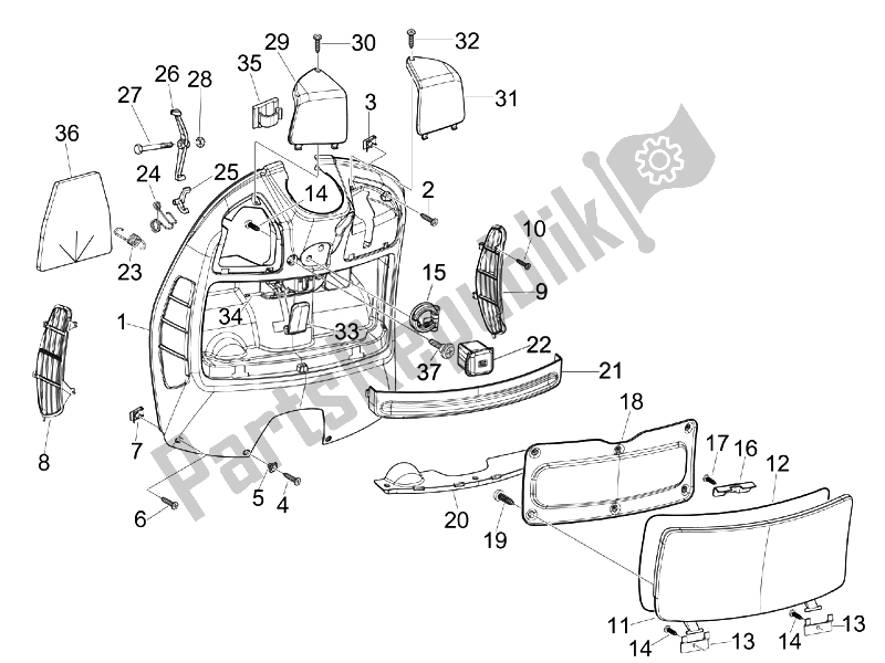 Toutes les pièces pour le Boîte à Gants Avant - Panneau De Protection Des Genoux du Vespa GTS 300 IE Super Sport 2010