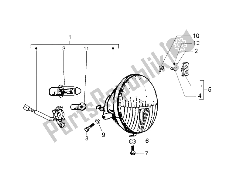 Todas las partes para Faros Delanteros - Luces Intermitentes de Vespa PX 150 2011