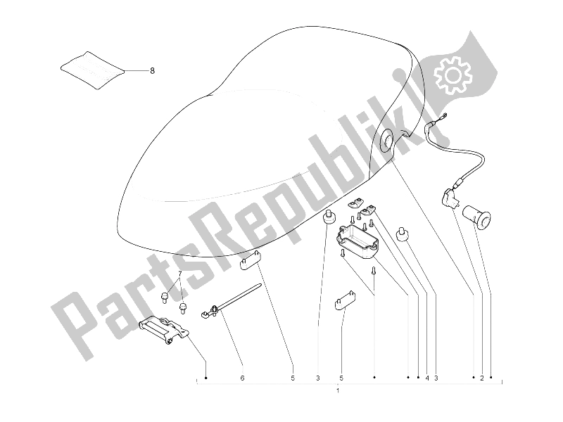 Todas las partes para Silla De Montar / Asientos de Vespa S 150 4T 2V IE E3 College 2009